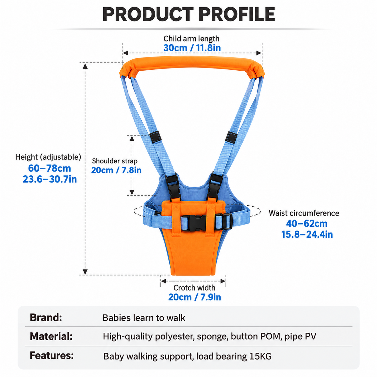 bubmelia™ Baby Walking Assistant Harness