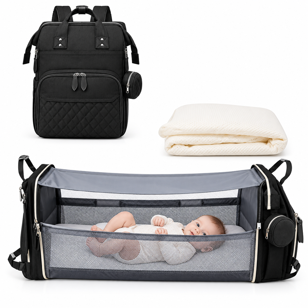 bubmelia™ 3-in-1 Diaper Bag Backpack