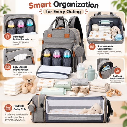 bubmelia™ 3-in-1 Diaper Bag Backpack