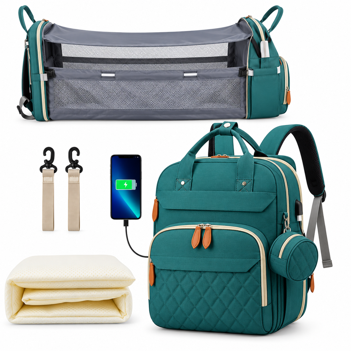 bubmelia™ 3-in-1 Diaper Bag Backpack